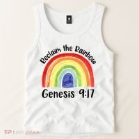 Jesus Lover Christian Reclaim The Rainbow Tank Top thumb 2