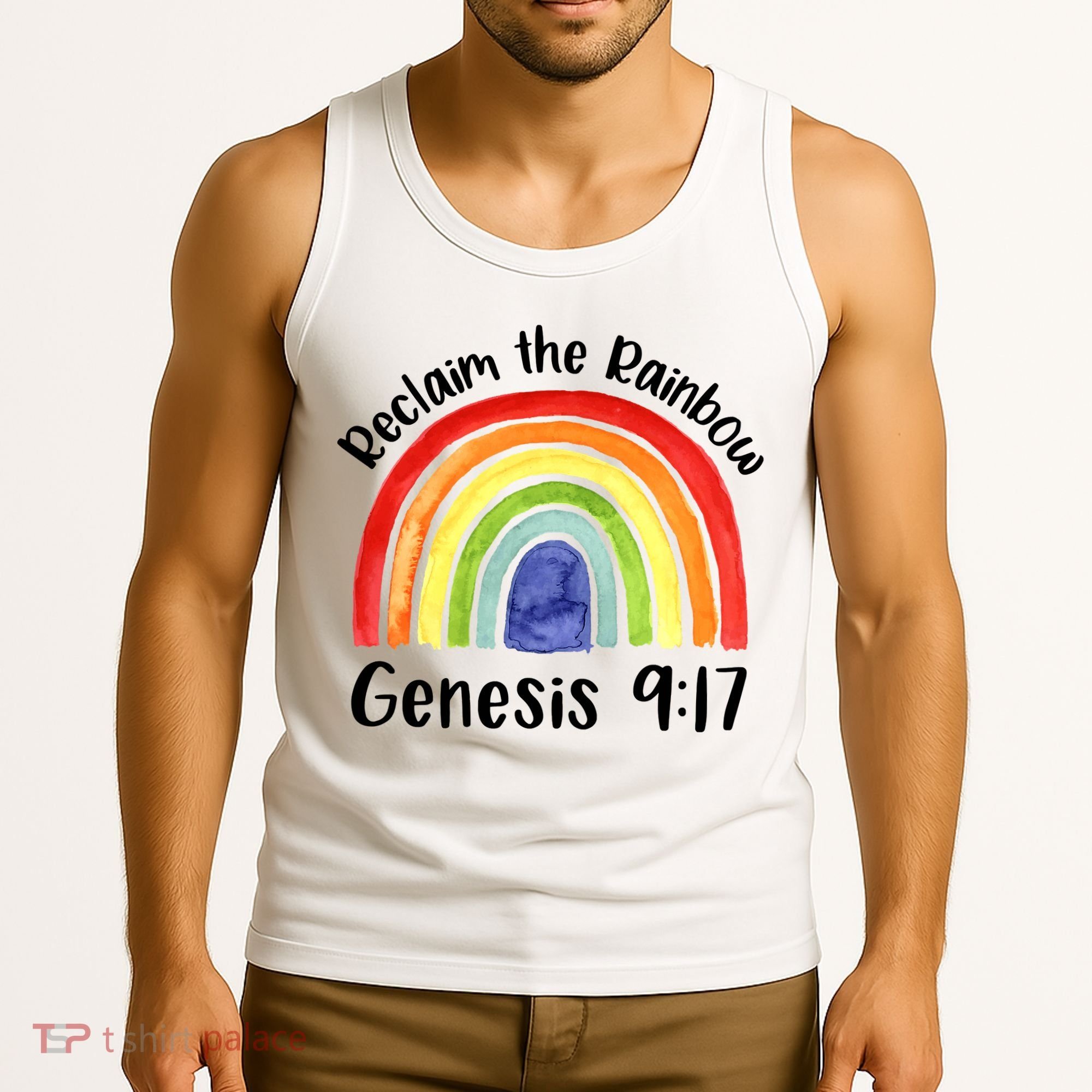 Jesus Lover Christian Reclaim The Rainbow Tank Top