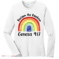 Jesus Lover Christian Reclaim The Rainbow Women's Long Sleeve Shirt thumb 0