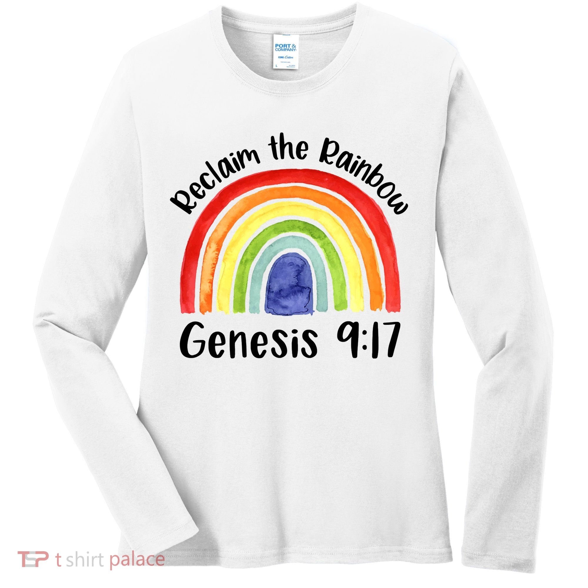 Jesus Lover Christian Reclaim The Rainbow Women's Long Sleeve Shirt