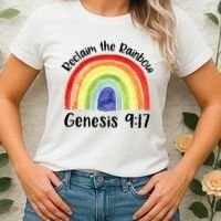 Jesus Lover Christian Reclaim The Rainbow Women's T-Shirt thumb 2