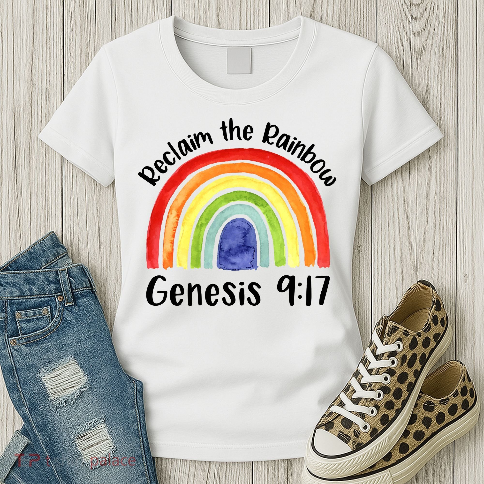 Jesus Lover Christian Reclaim The Rainbow Women's T-Shirt