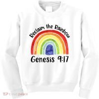 Jesus Lover Christian Reclaim The Rainbow Kids Sweatshirt thumb 0