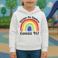 Jesus Lover Christian Reclaim The Rainbow Kids Hoodie thumb 3