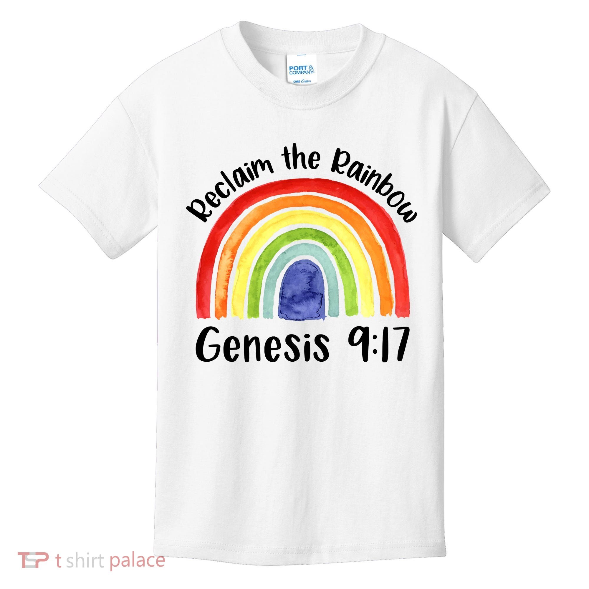 Jesus Lover Christian Reclaim The Rainbow Kids T-Shirt