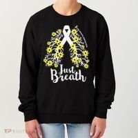 JustBreathe Lung Cancer Awareness Support Ribbon Costume Women's Sweatshirt thumb 0