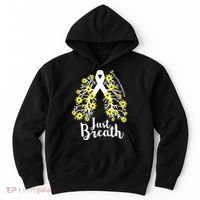 JustBreathe Lung Cancer Awareness Support Ribbon Costume Hoodie thumb 0