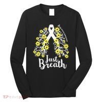 JustBreathe Lung Cancer Awareness Support Ribbon Costume Long Sleeve Shirt thumb 0