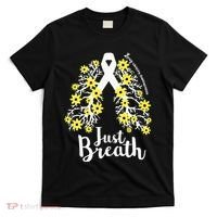 JustBreathe Lung Cancer Awareness Support Ribbon Costume T-Shirt thumb 0