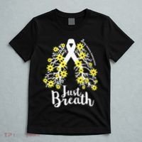 JustBreathe Lung Cancer Awareness Support Ribbon Costume T-Shirt thumb 5