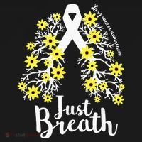 JustBreathe Lung Cancer Awareness Support Ribbon Costume Coaster thumb 2
