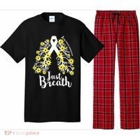 JustBreathe Lung Cancer Awareness Support Ribbon Costume Pajama Set thumb 0
