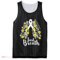 JustBreathe Lung Cancer Awareness Support Ribbon Costume Mesh Reversible Basketball Jersey Tank thumb 0