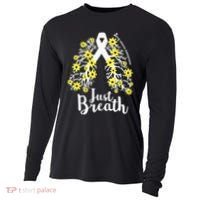 JustBreathe Lung Cancer Awareness Support Ribbon Costume Cooling Performance Long Sleeve Crew thumb 0