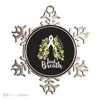 JustBreathe Lung Cancer Awareness Support Ribbon Costume Ornament thumb 0
