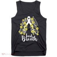 JustBreathe Lung Cancer Awareness Support Ribbon Costume Tank Top thumb 0