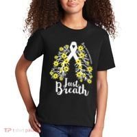 JustBreathe Lung Cancer Awareness Support Ribbon Costume Kids T-Shirt thumb 2
