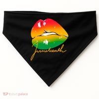 Juneteenth Lips Celebration USA-Made Doggie Bandana thumb 0