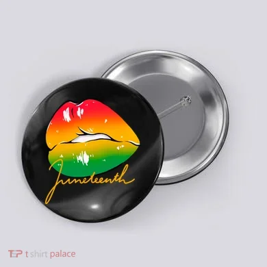 Juneteenth Lips Celebration Button
