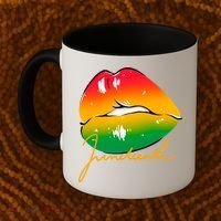 Juneteenth Lips Celebration Coffee Mug thumb 2