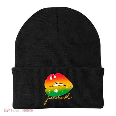 Juneteenth Lips Celebration Beanie