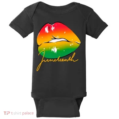 Juneteenth Lips Celebration Baby Bodysuit