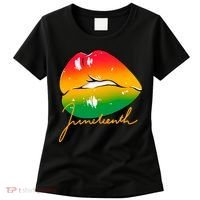 Juneteenth Lips Celebration Women's T-Shirt thumb 0