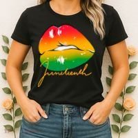 Juneteenth Lips Celebration Women's T-Shirt thumb 2