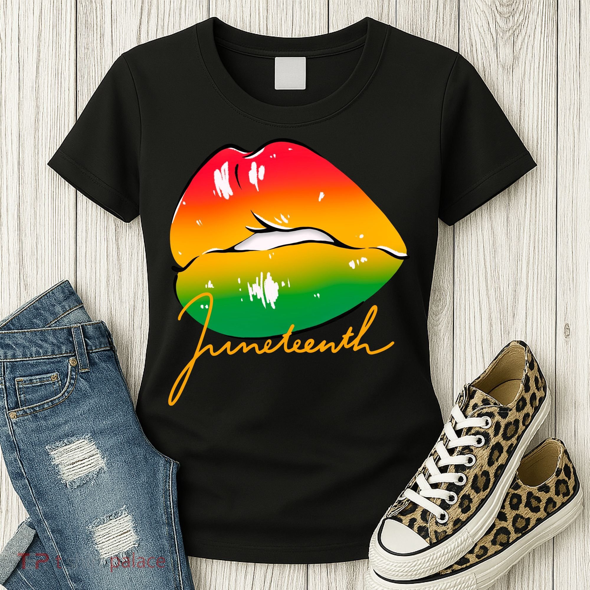 Juneteenth Lips Celebration Women's T-Shirt