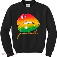 Juneteenth Lips Celebration Kids Sweatshirt thumb 0