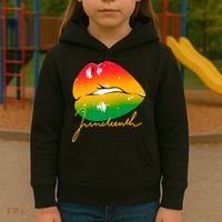 Juneteenth Lips Celebration Kids Hoodie thumb 3