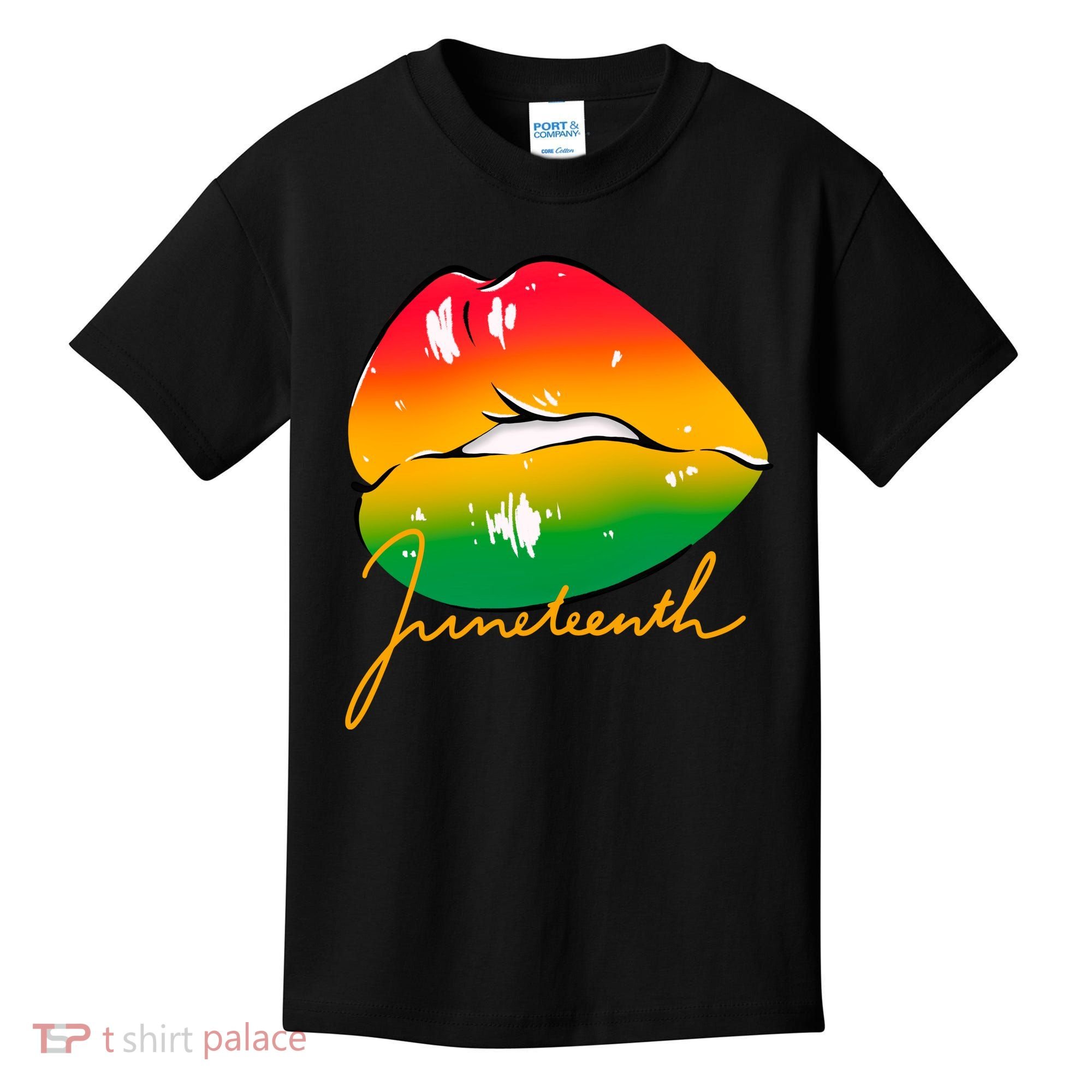 Juneteenth Lips Celebration Kids T-Shirt