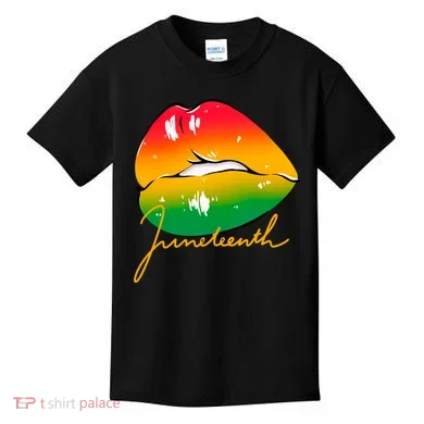 Juneteenth Lips Celebration Kids T-Shirt