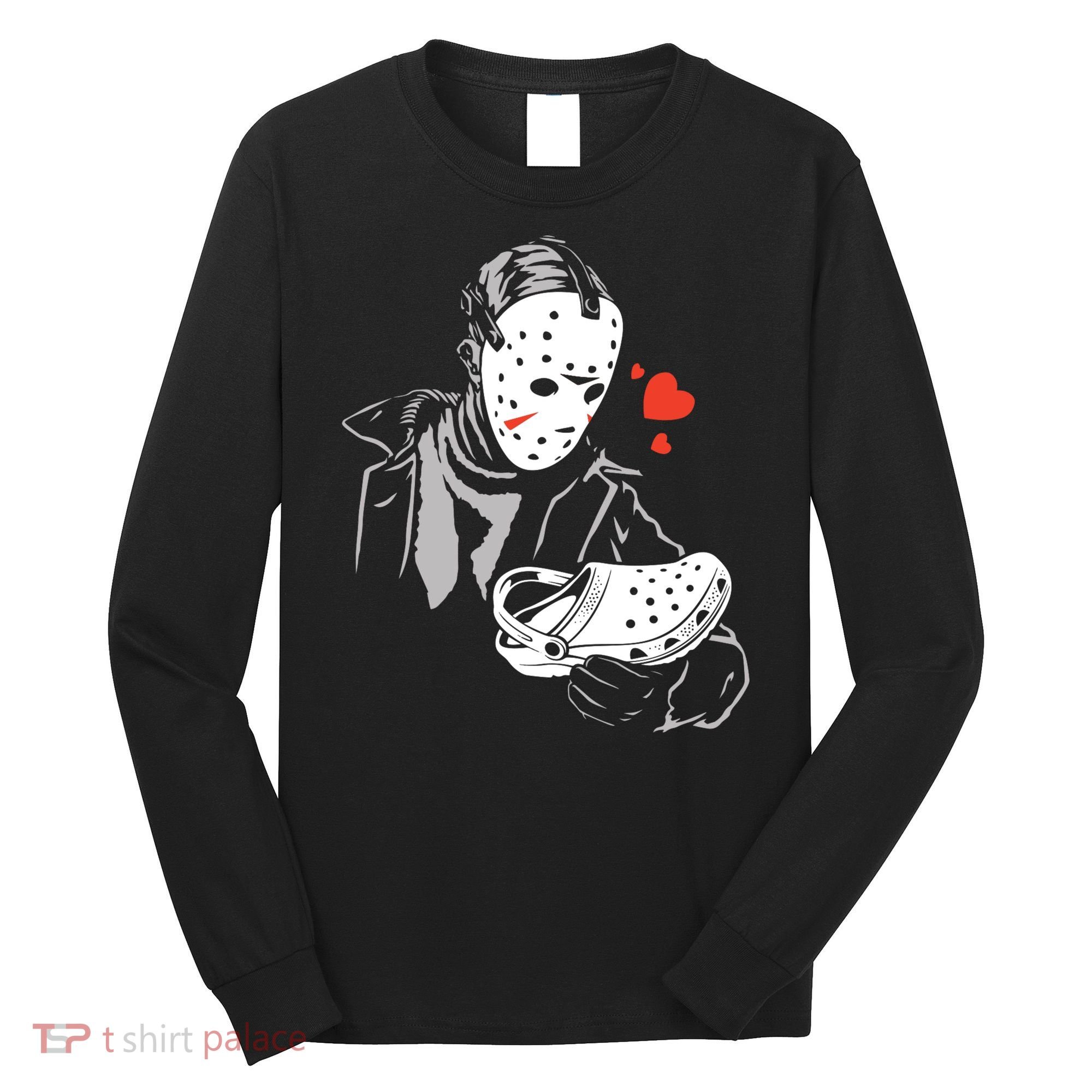 JASON LOVES CROCS FUNNY HALLOWEEN LOVES Long Sleeve Shirt