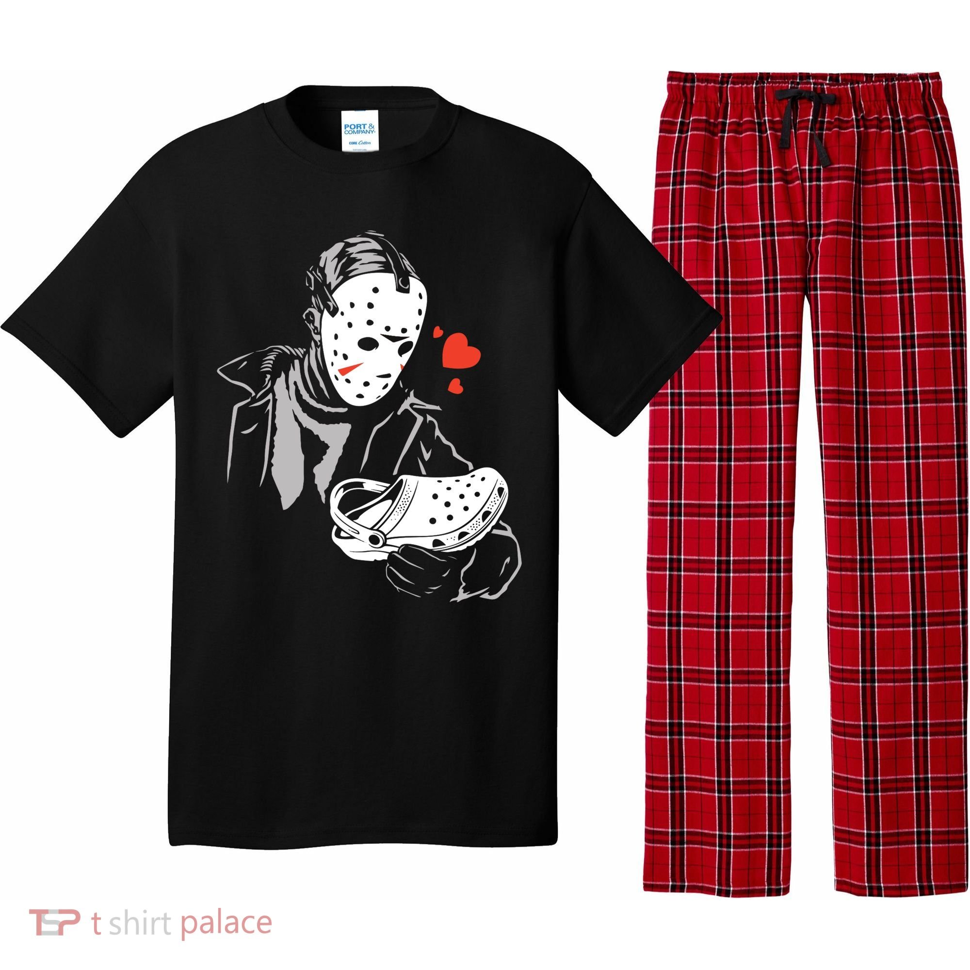 JASON LOVES CROCS FUNNY HALLOWEEN LOVES Pajama Set