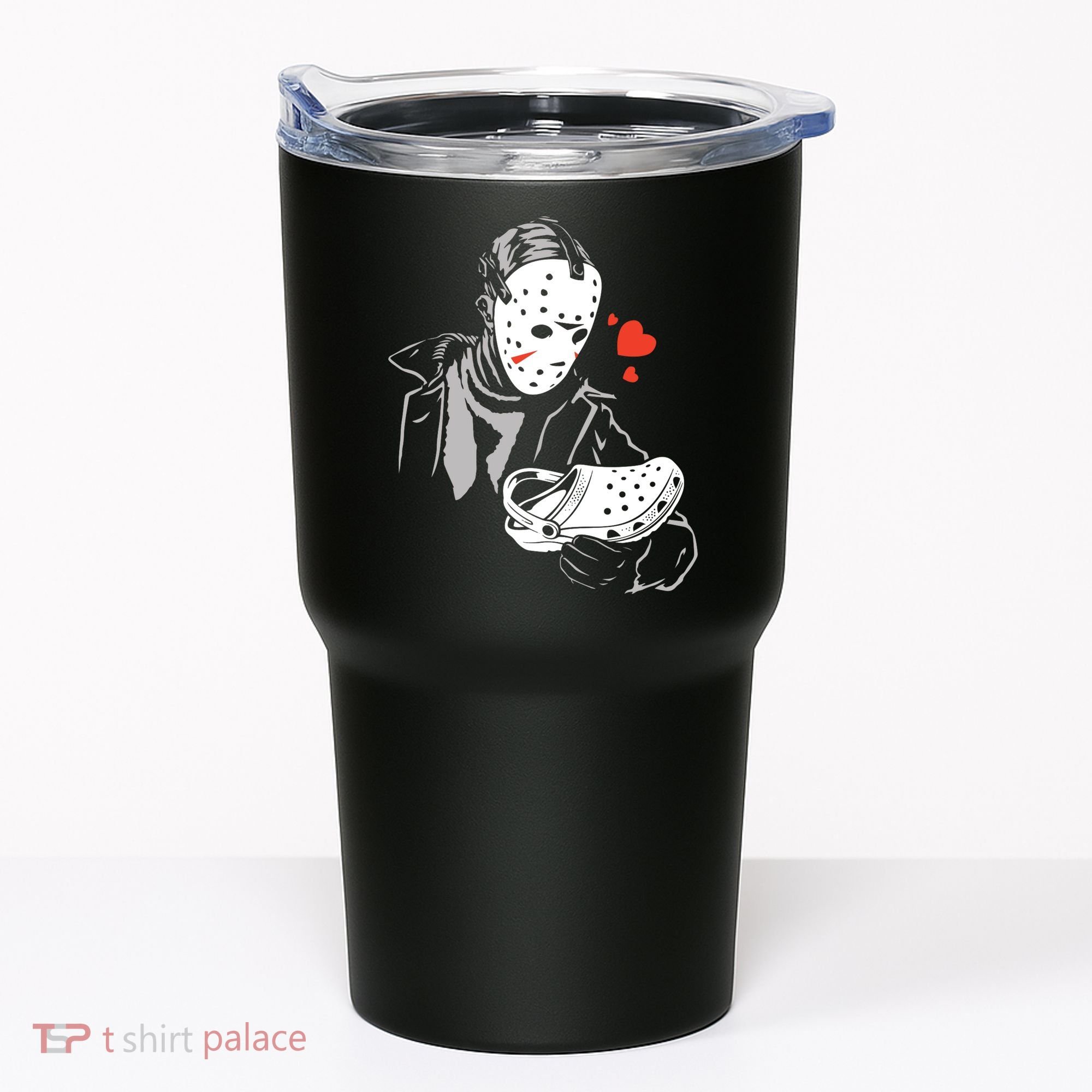 JASON LOVES CROCS FUNNY HALLOWEEN LOVES Tumbler