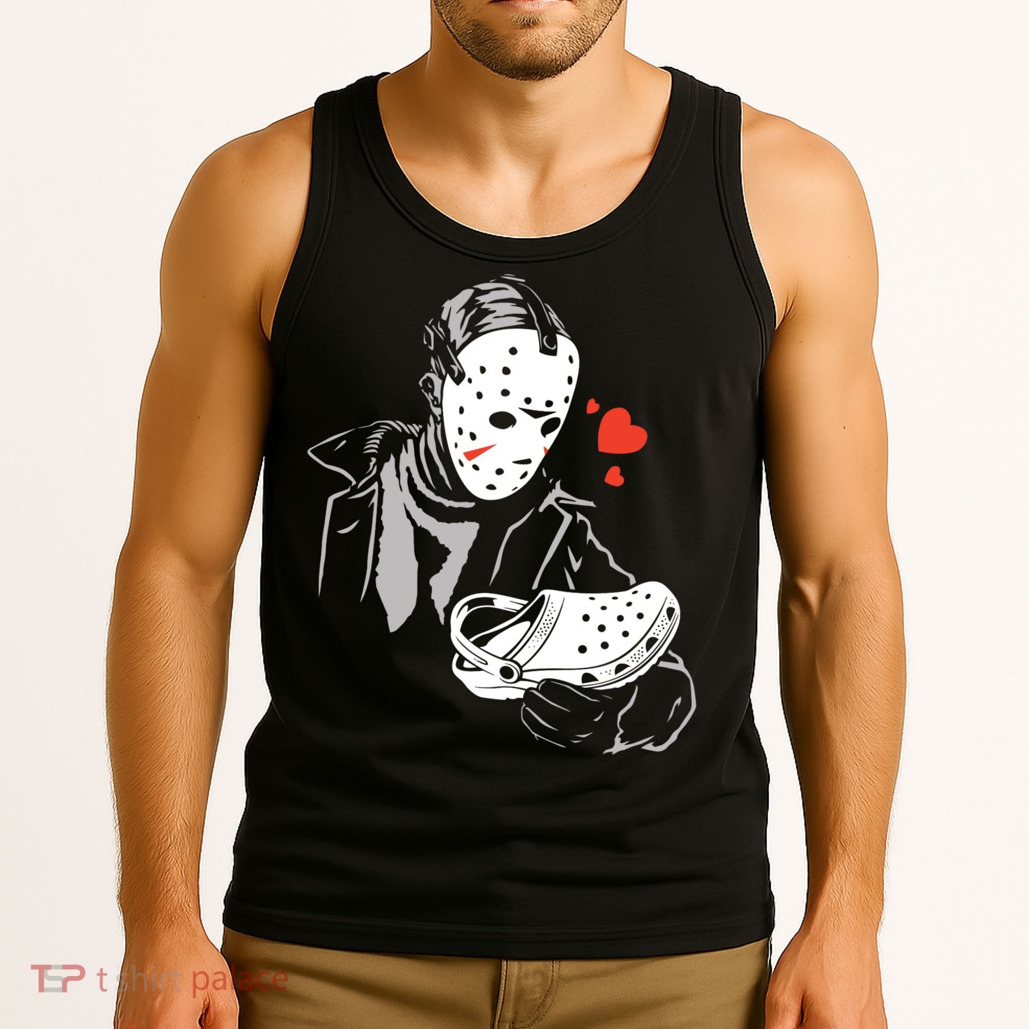 JASON LOVES CROCS FUNNY HALLOWEEN LOVES Tank Top