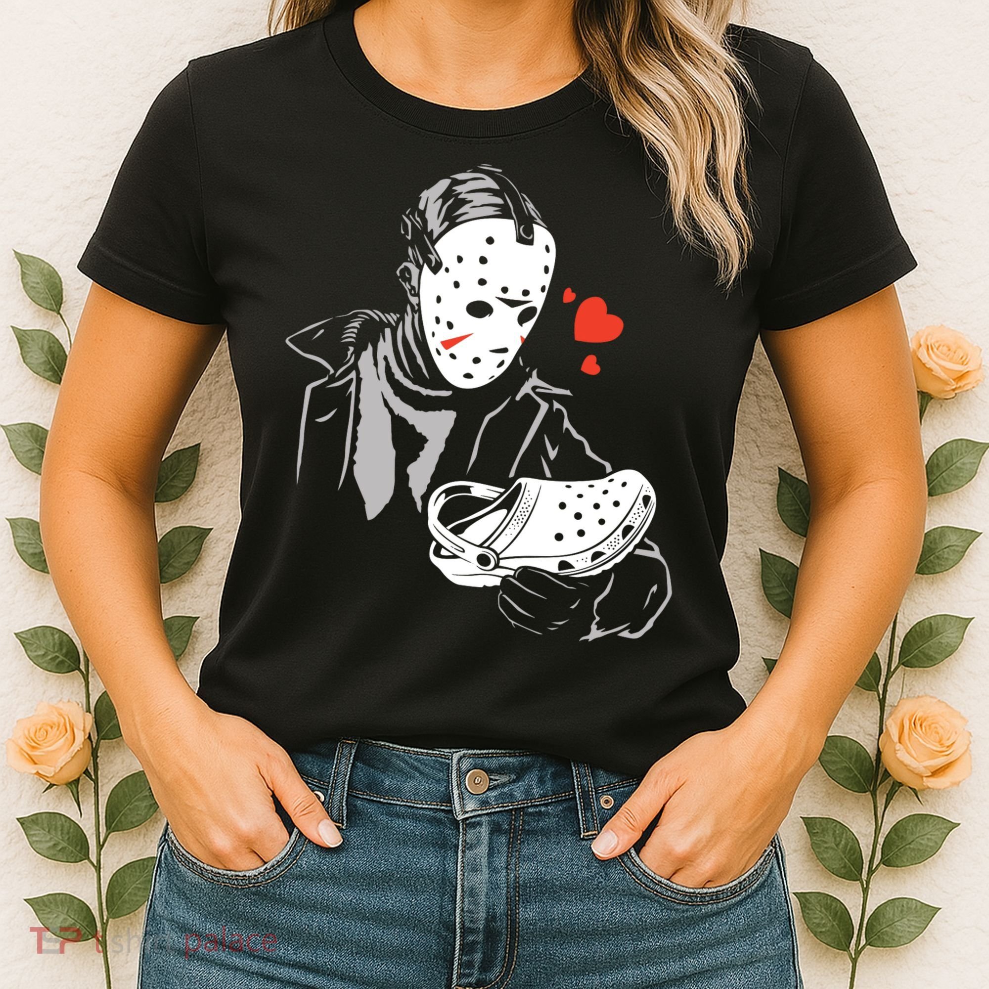 JASON LOVES CROCS FUNNY HALLOWEEN LOVES Women's T-Shirt