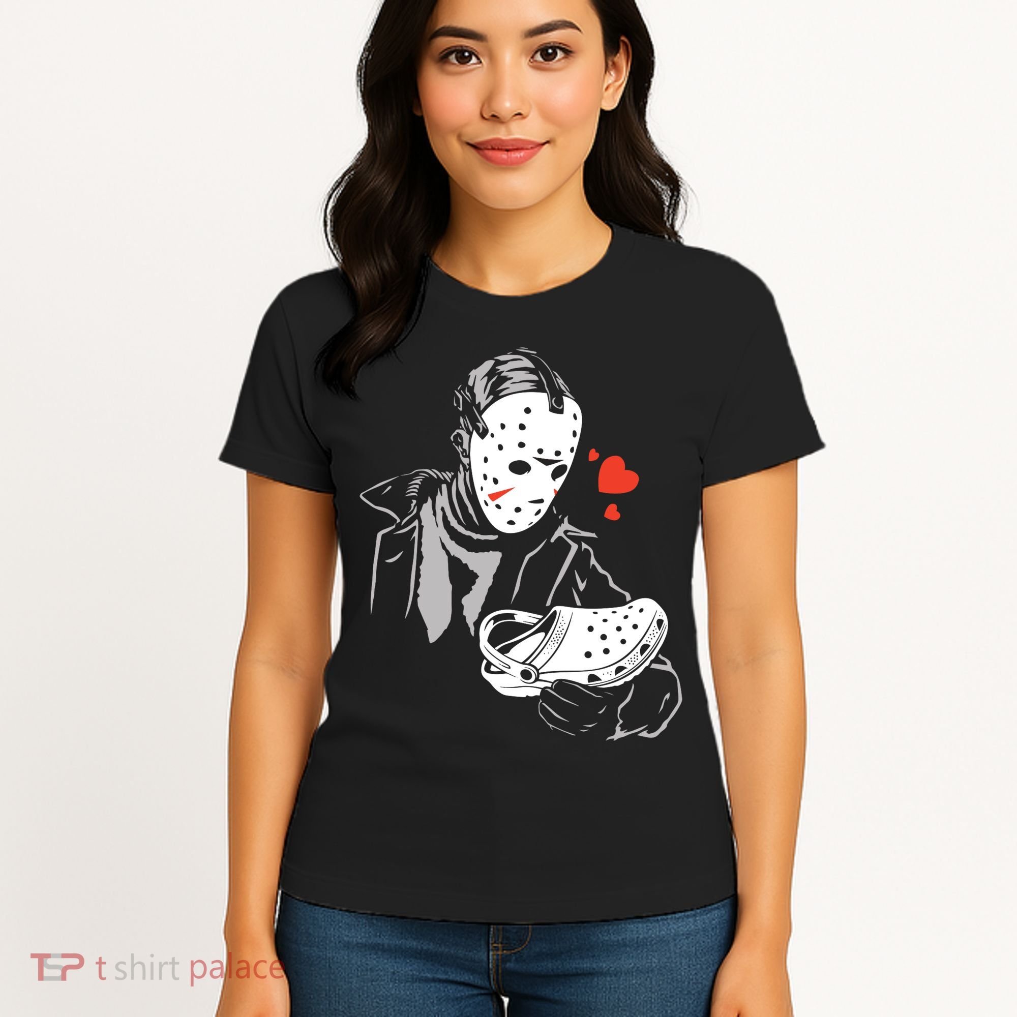 JASON LOVES CROCS FUNNY HALLOWEEN LOVES Women's T-Shirt