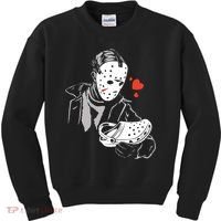 JASON LOVES CROCS FUNNY HALLOWEEN LOVES Kids Sweatshirt thumb 0