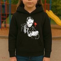 JASON LOVES CROCS FUNNY HALLOWEEN LOVES Kids Hoodie thumb 3