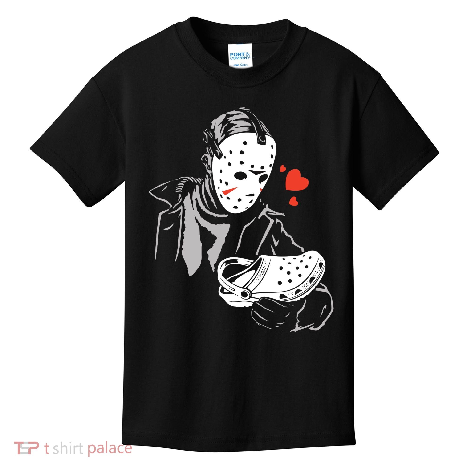 JASON LOVES CROCS FUNNY HALLOWEEN LOVES Kids T-Shirt