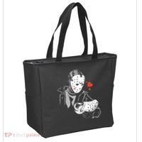 JASON LOVES CROCS FUNNY HALLOWEEN LOVES Tote Bag thumb 2
