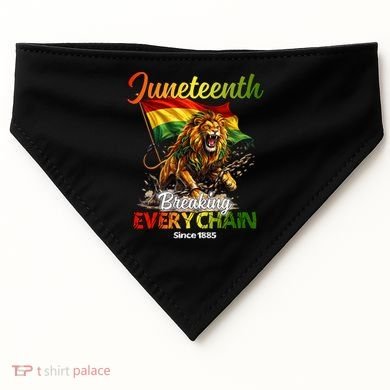 Juneteenth Lion Freedom USA-Made Doggie Bandana