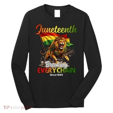 Juneteenth Lion Freedom Long Sleeve Shirt