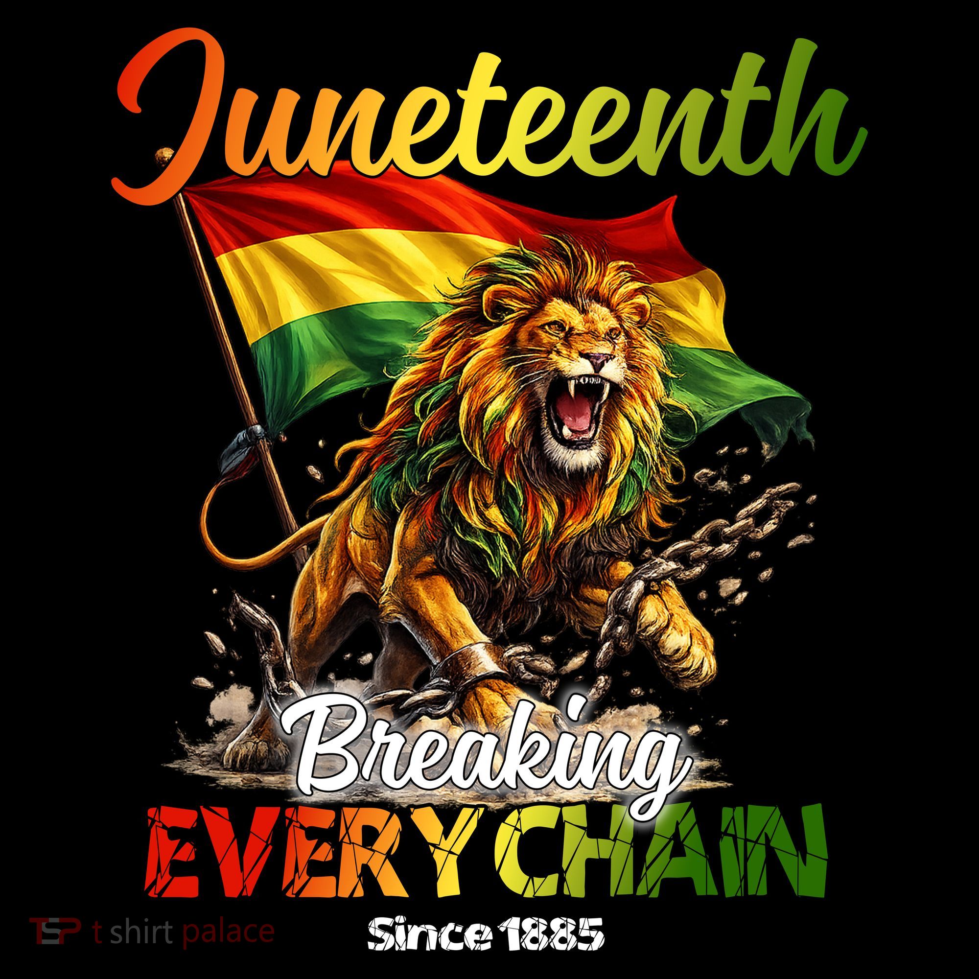 Juneteenth Lion Freedom Long Sleeve Shirt