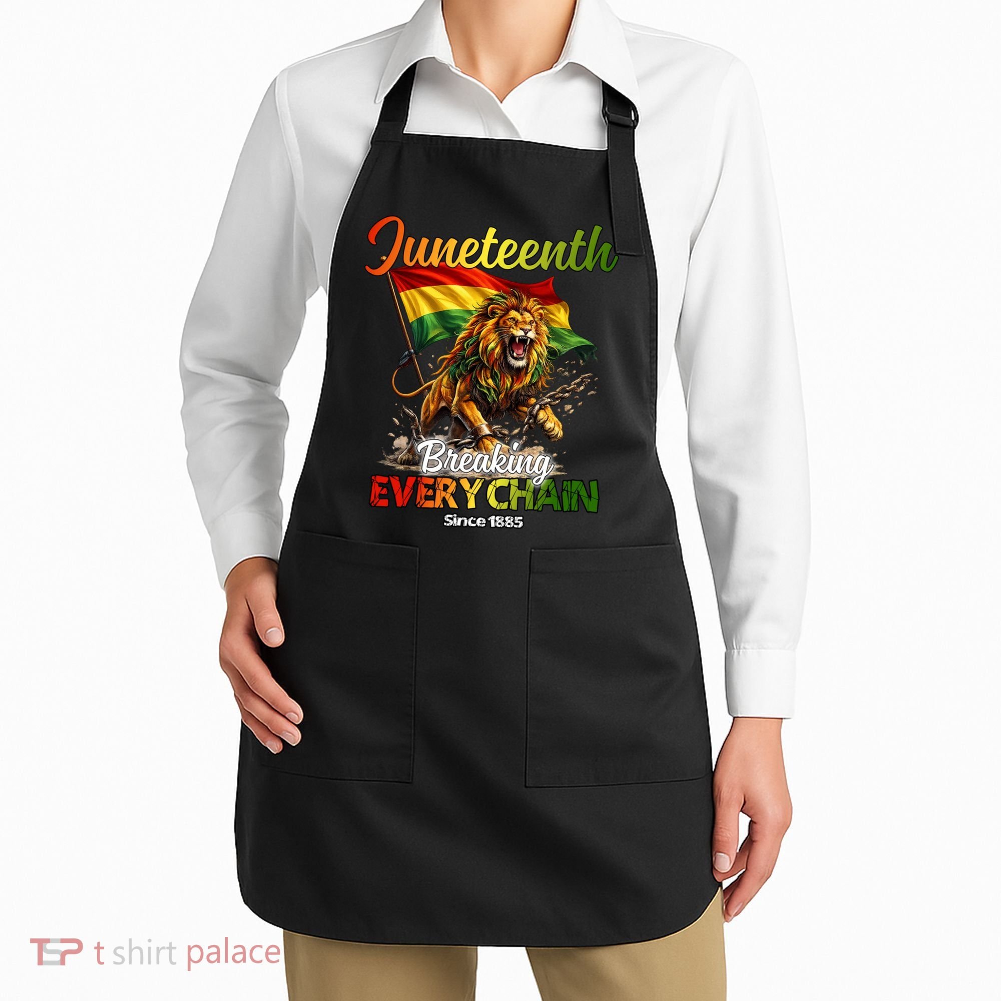 Juneteenth Lion Freedom Apron