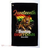 Juneteenth Lion Freedom Golf Towel thumb 0