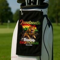 Juneteenth Lion Freedom Golf Towel thumb 2