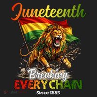 Juneteenth Lion Freedom Golf Towel thumb 3